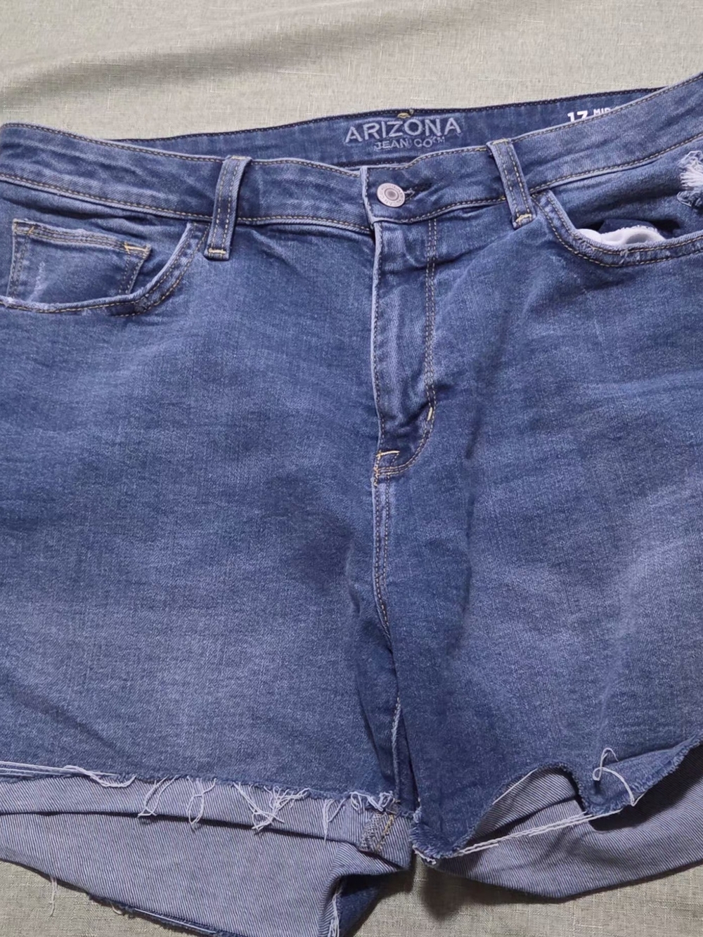 Arizona Jean Company Blue Denim Cutoff Shorts